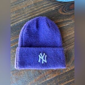 New Era Knit Hat with White Logo